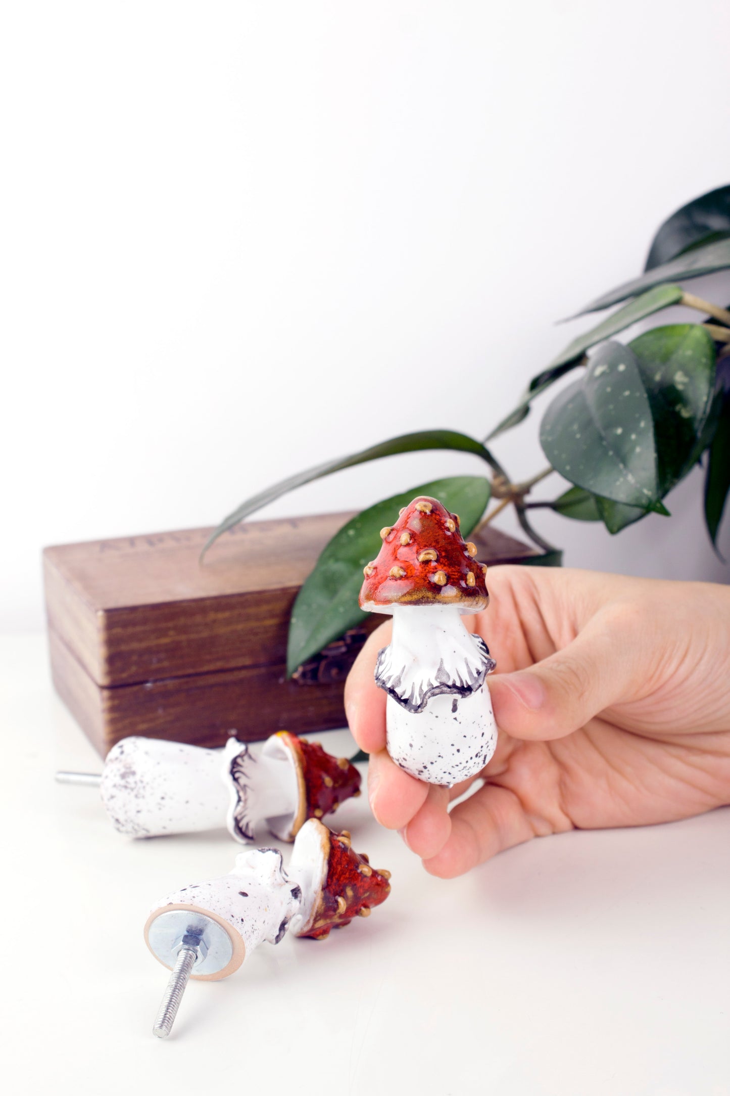 Mushroom cabinet knobs, Dresser knobs, Drawer decor, Door knobs, Amanita Cabinet pulls, Drawer knobs, Cabinet handles, Ceramic hardware