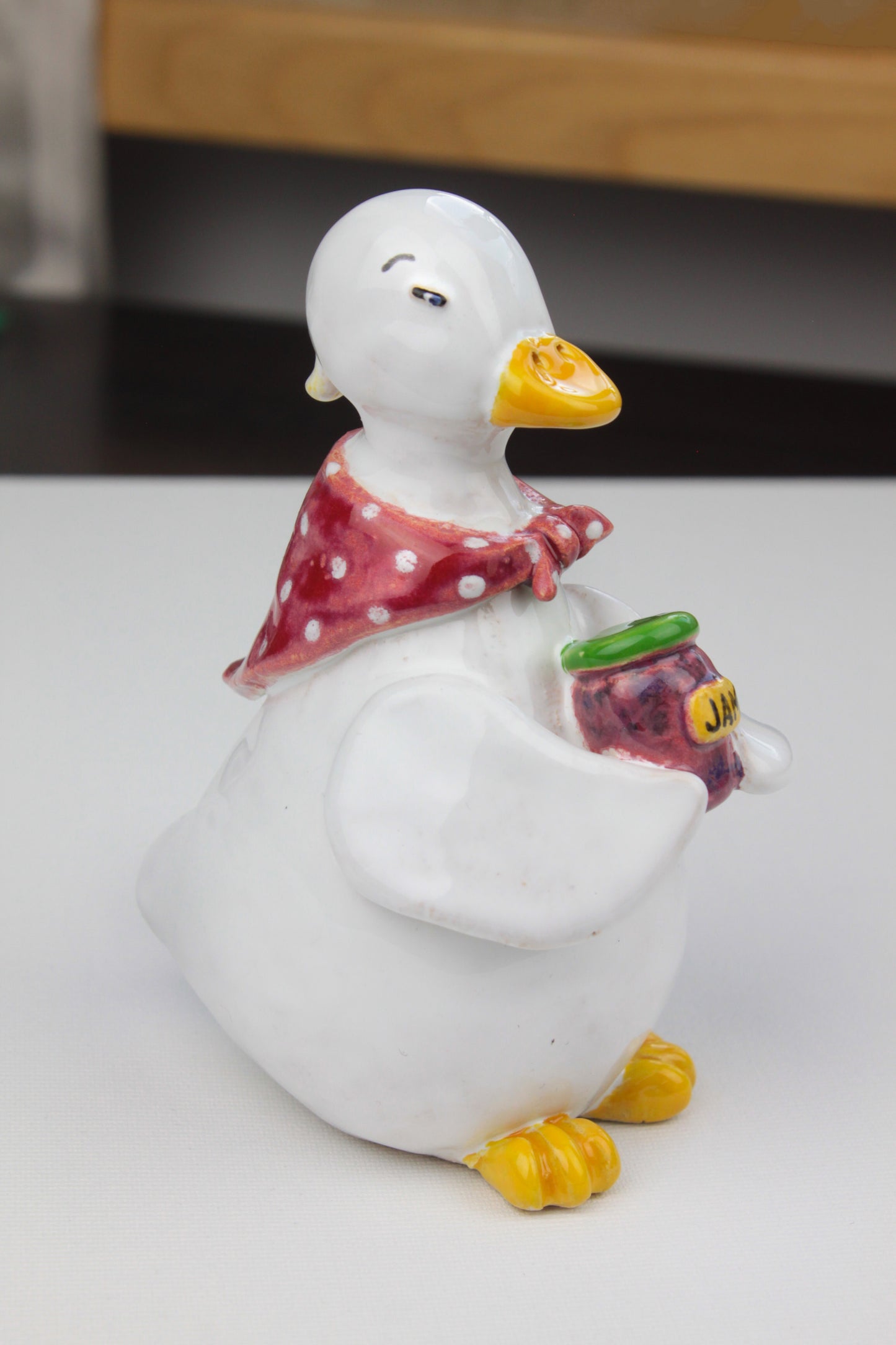Goose With Jam Figurine, Ceramic Mother Goose, Funny Goose, Christmas Goose Figurine, Granny Goose, Grandma Goose Figurine