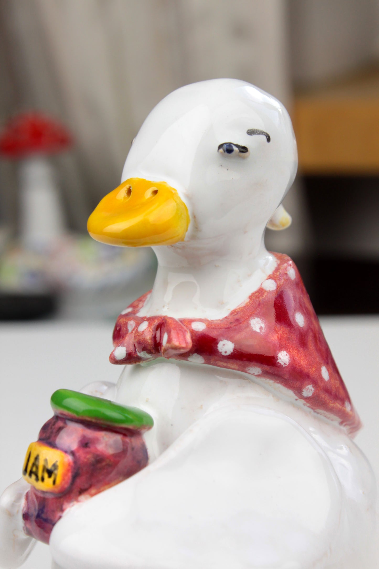 Goose With Jam Figurine, Ceramic Mother Goose, Funny Goose, Christmas Goose Figurine, Granny Goose, Grandma Goose Figurine