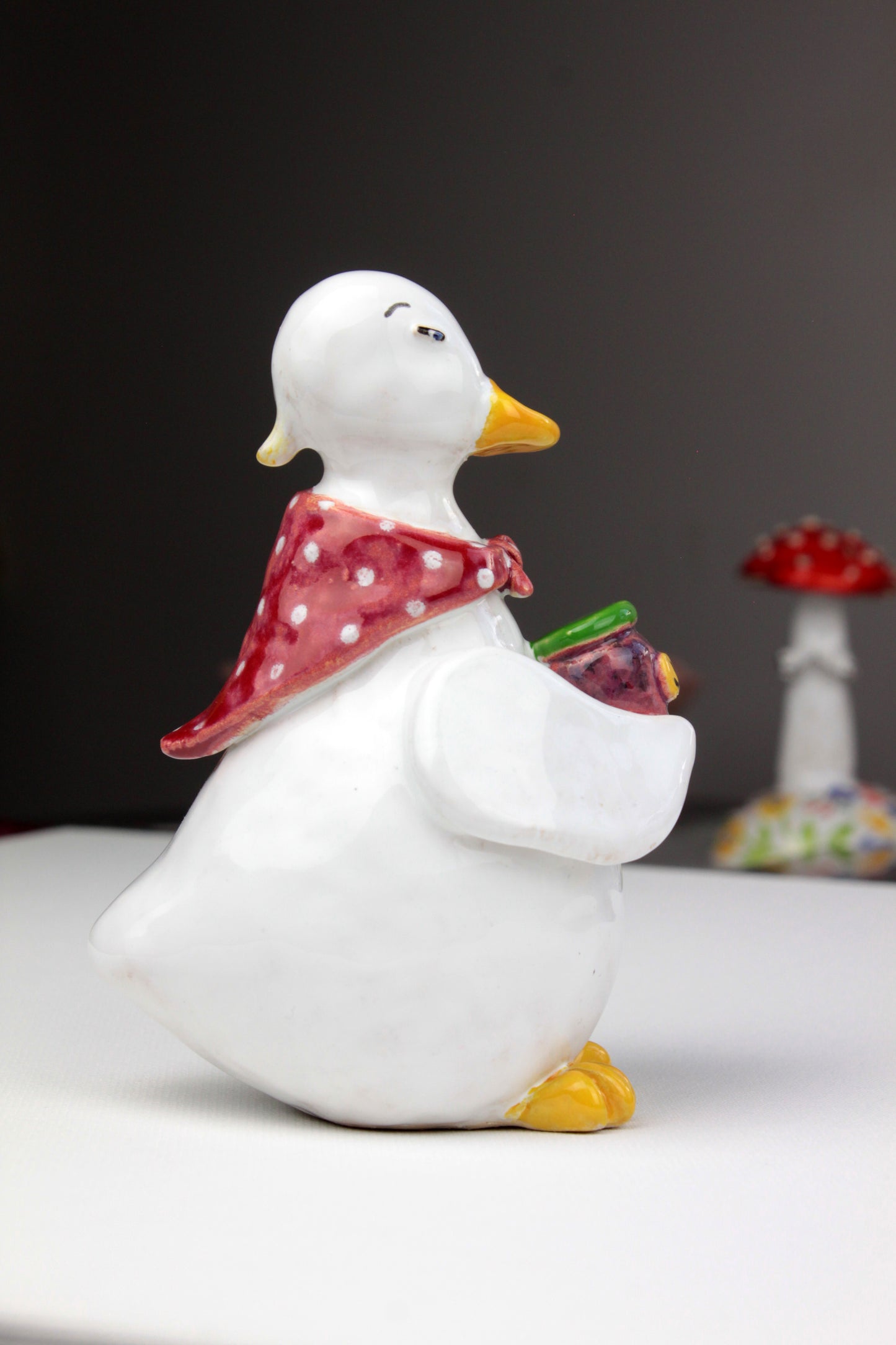 Goose With Jam Figurine, Ceramic Mother Goose, Funny Goose, Christmas Goose Figurine, Granny Goose, Grandma Goose Figurine