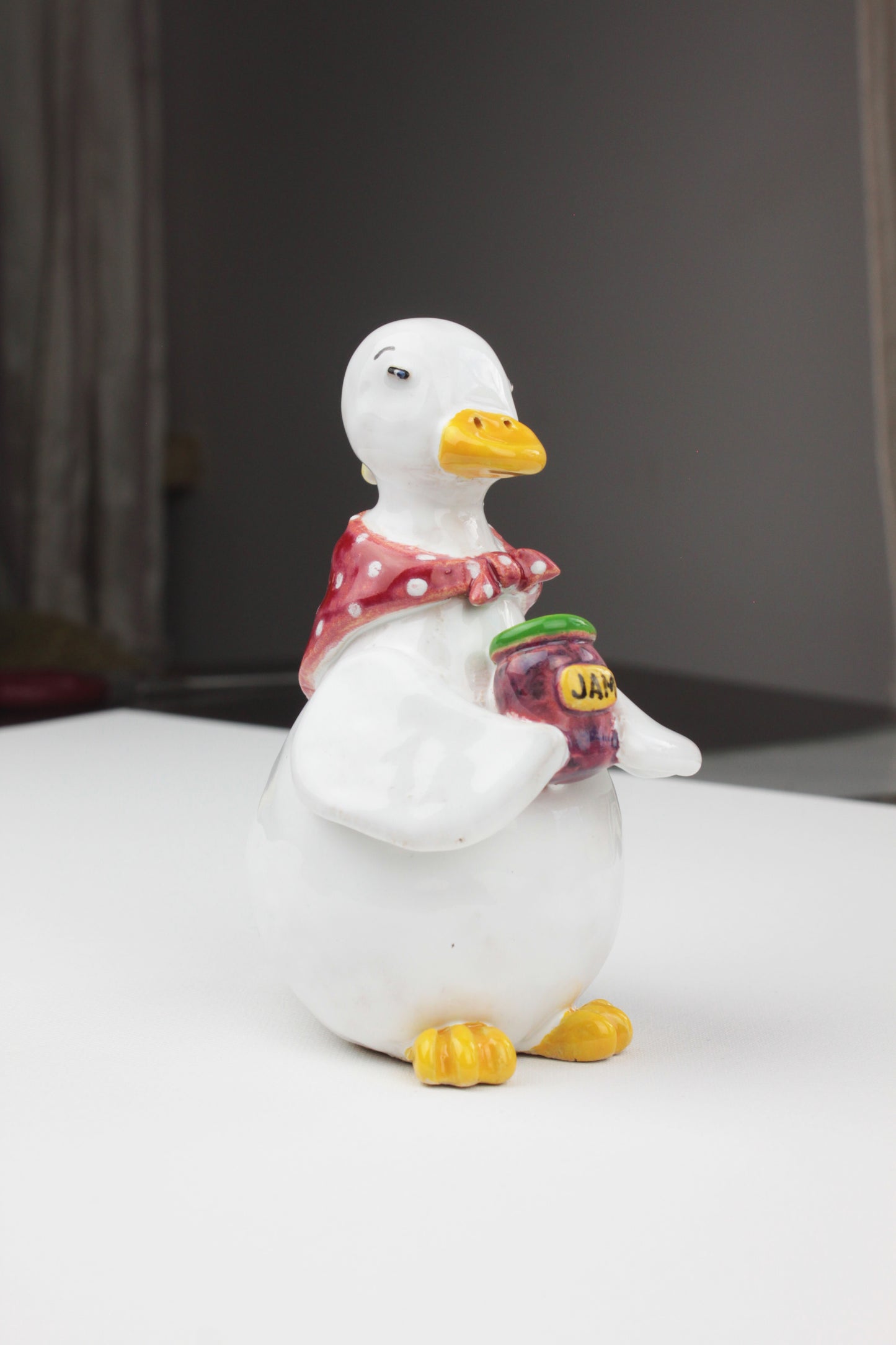 Goose With Jam Figurine, Ceramic Mother Goose, Funny Goose, Christmas Goose Figurine, Granny Goose, Grandma Goose Figurine
