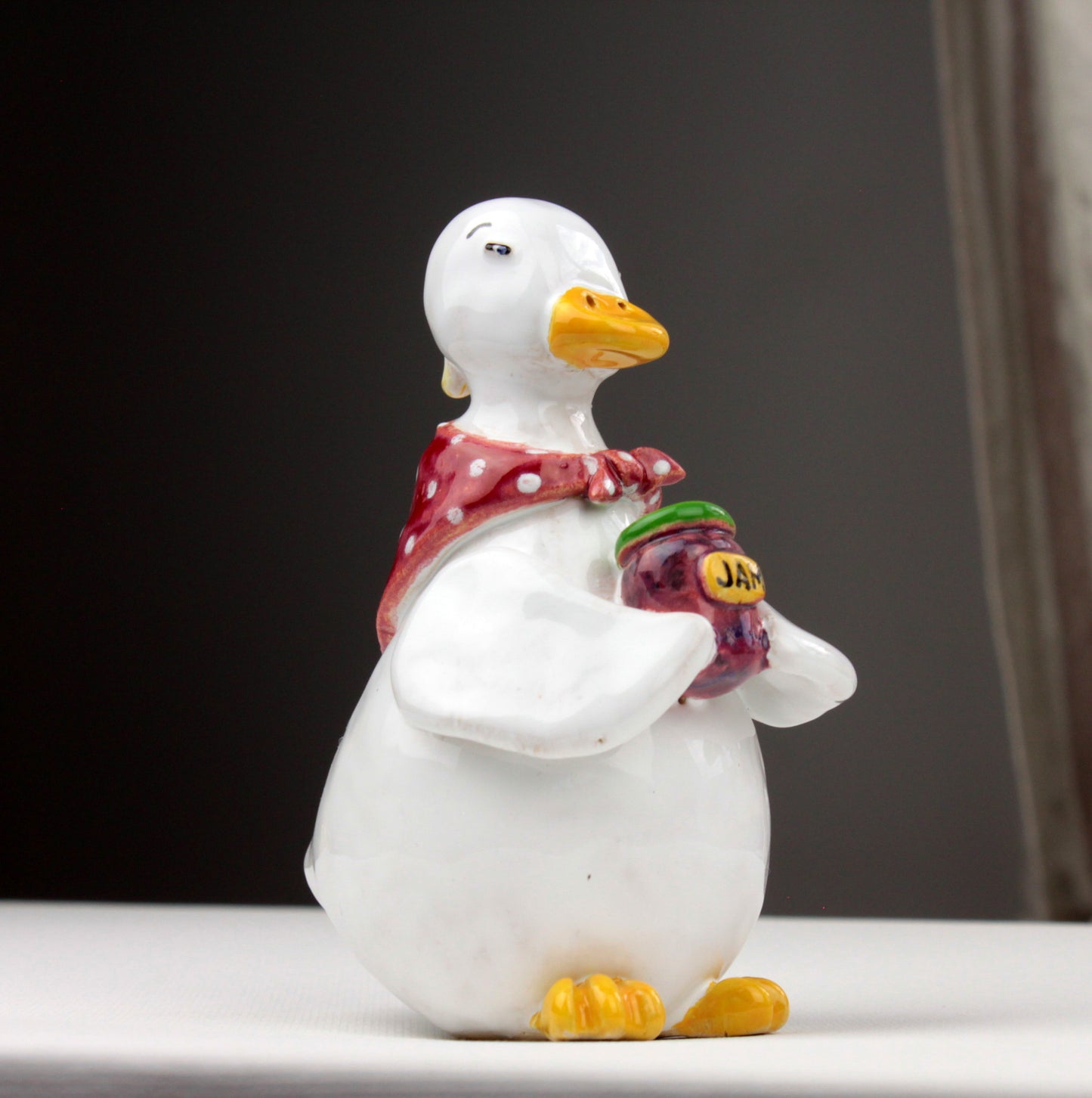Goose With Jam Figurine, Ceramic Mother Goose, Funny Goose, Christmas Goose Figurine, Granny Goose, Grandma Goose Figurine