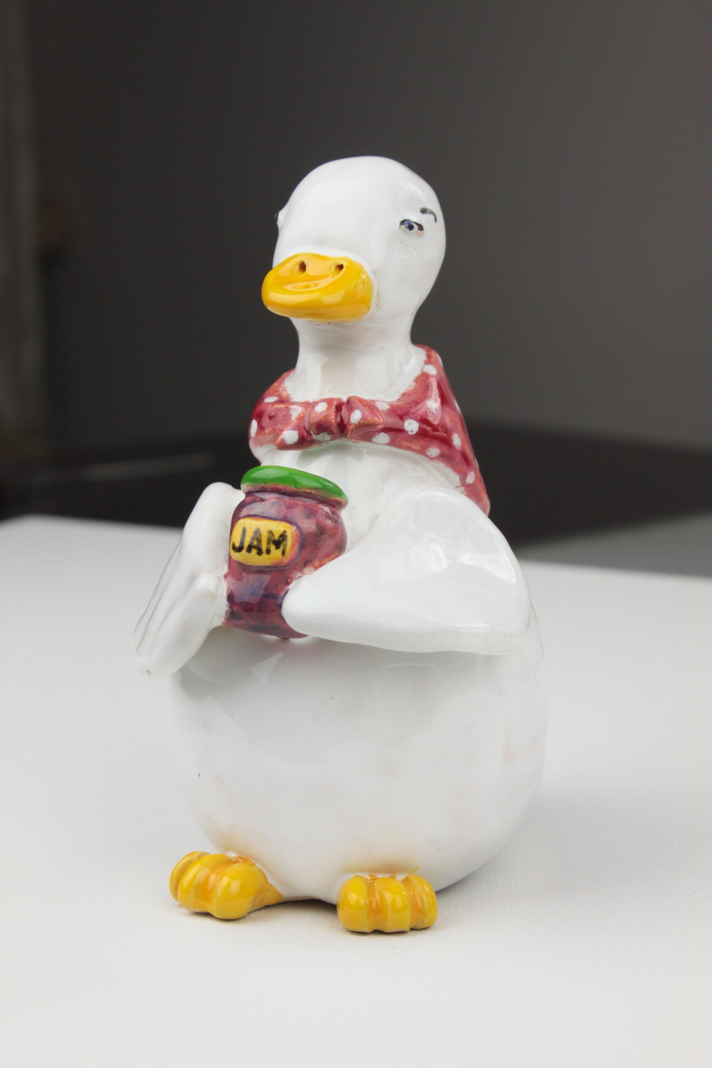 Goose With Jam Figurine, Ceramic Mother Goose, Funny Goose, Christmas Goose Figurine, Granny Goose, Grandma Goose Figurine