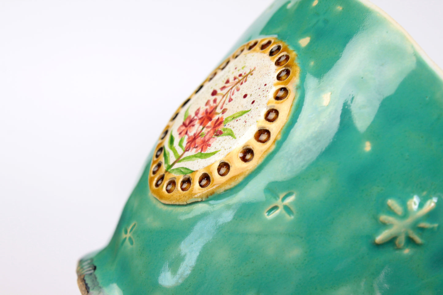 Turquoise Fairytale Mug With Fireweed