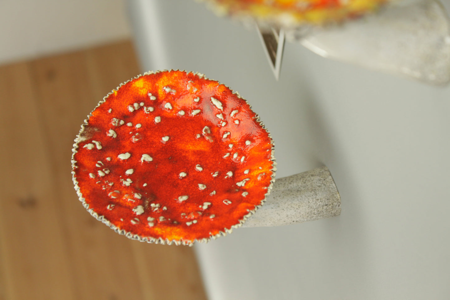 Amanita mushroom wall shelf