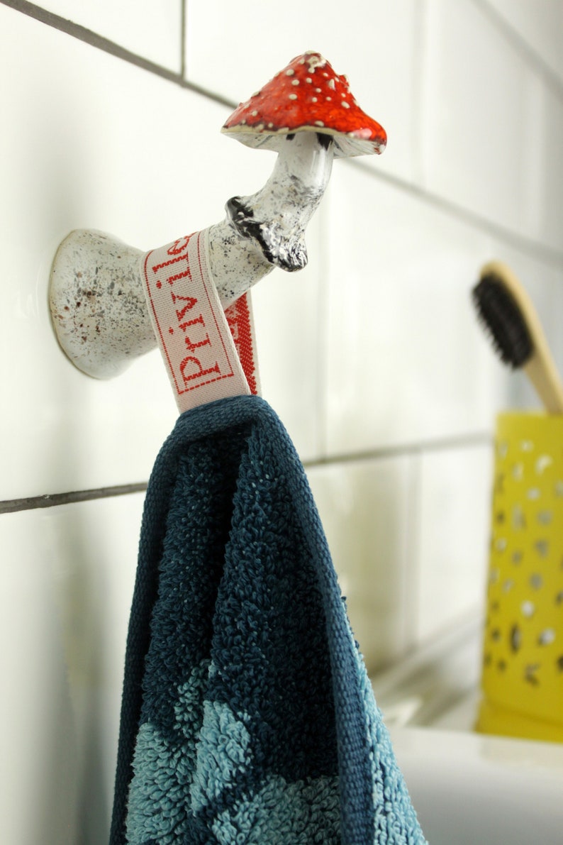 Set of 3 mushroom wall hooks