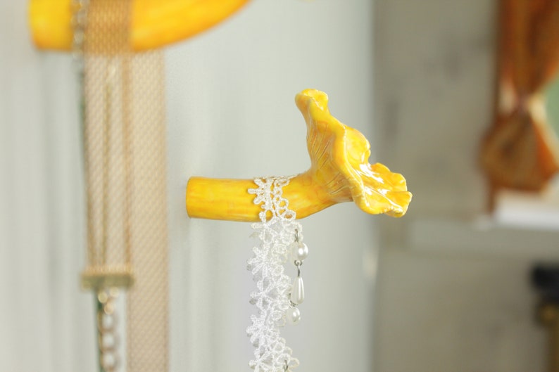 Chanterelle mushroom wall hook