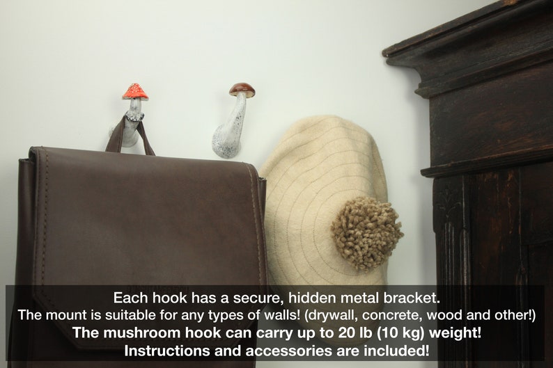 Boletus mushroom wall hook