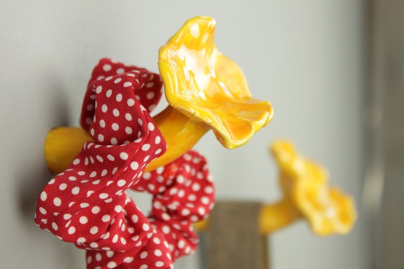 Chanterelle mushroom wall hook