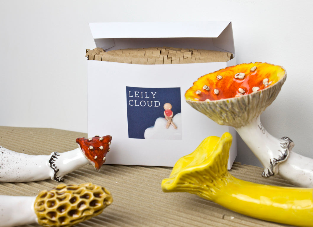 Amanita mushroom wall shelf