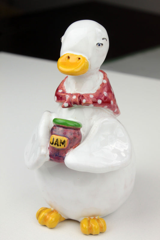 Goose With Jam Figurine, Ceramic Mother Goose, Funny Goose, Christmas Goose Figurine, Granny Goose, Grandma Goose Figurine