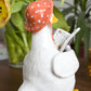 Goose With Mushroom Book Figurine. Ceramic Art For Mushroom Lovers. Farmhouse Ornaments. Geese Art. Mushroom Lovers Birthday Gift