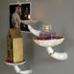Amanita mushroom wall shelf
